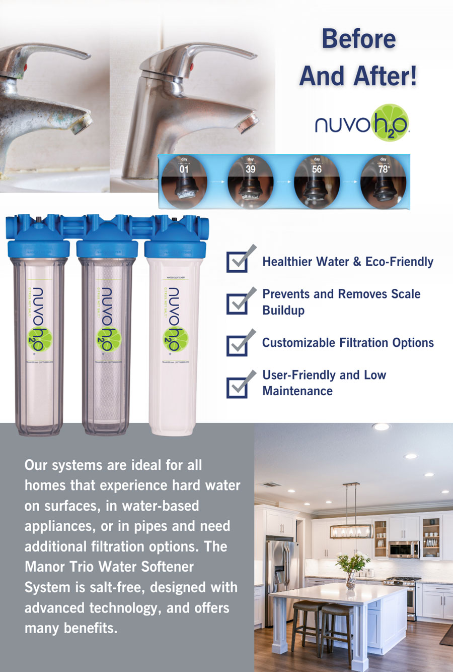 NuvoH2O Removes, Restores & Prevents Scale Buildup